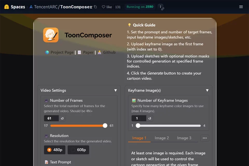 ToonComposer 网站预览图