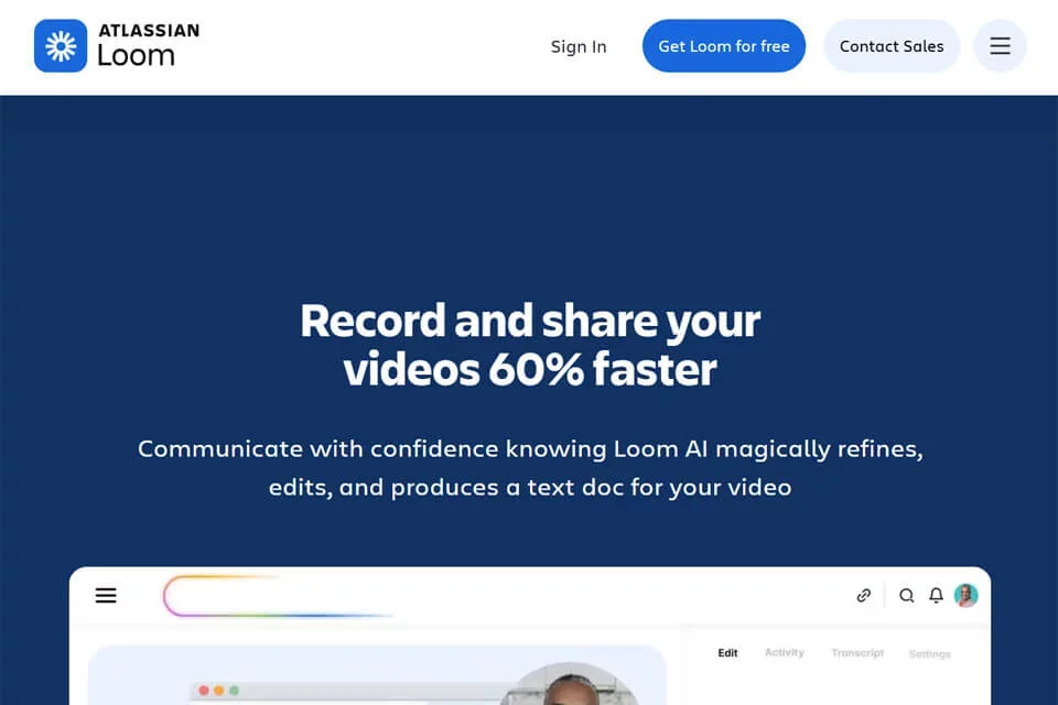Loom 网站预览图