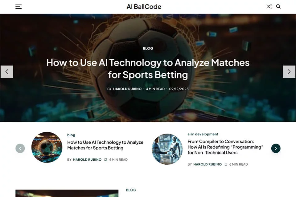 AI BallCode 网站预览图