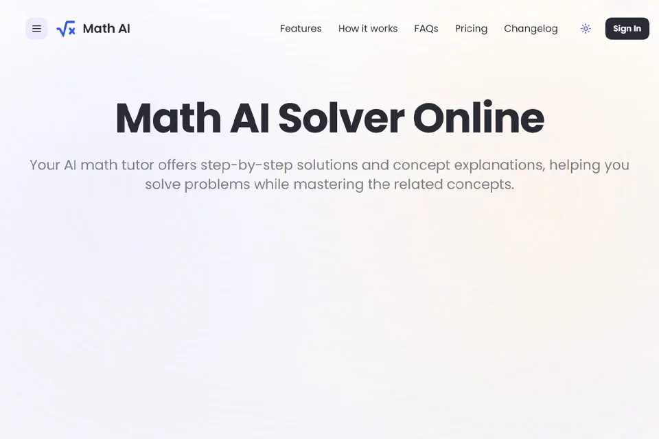 Math AI 网站预览图