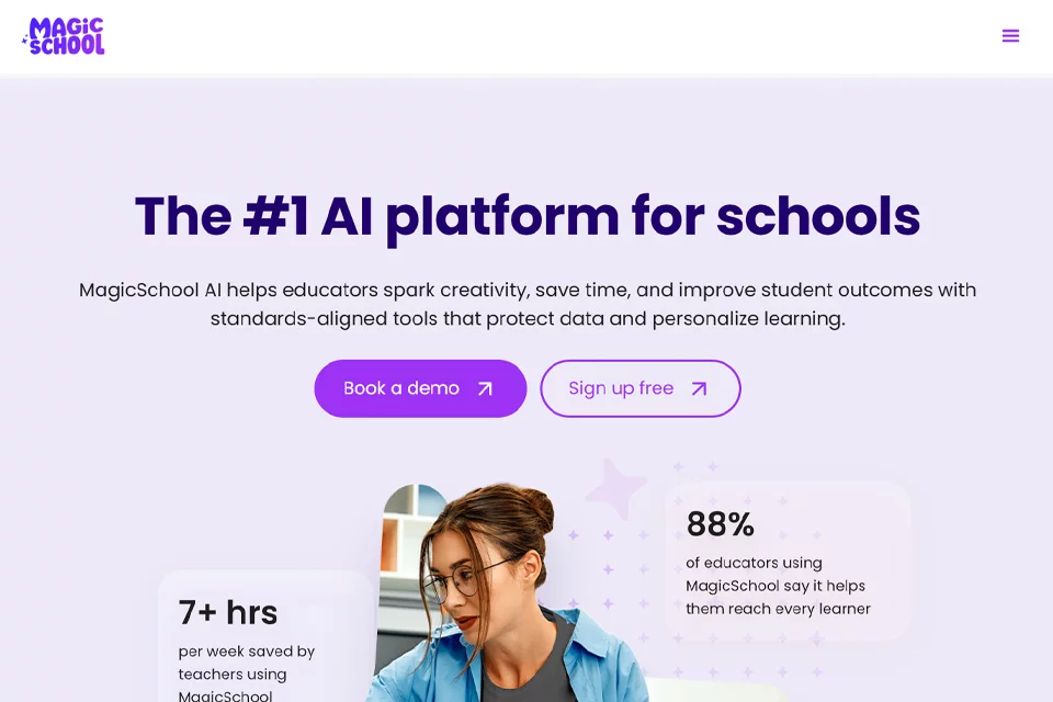 MagicSchool 网站预览图