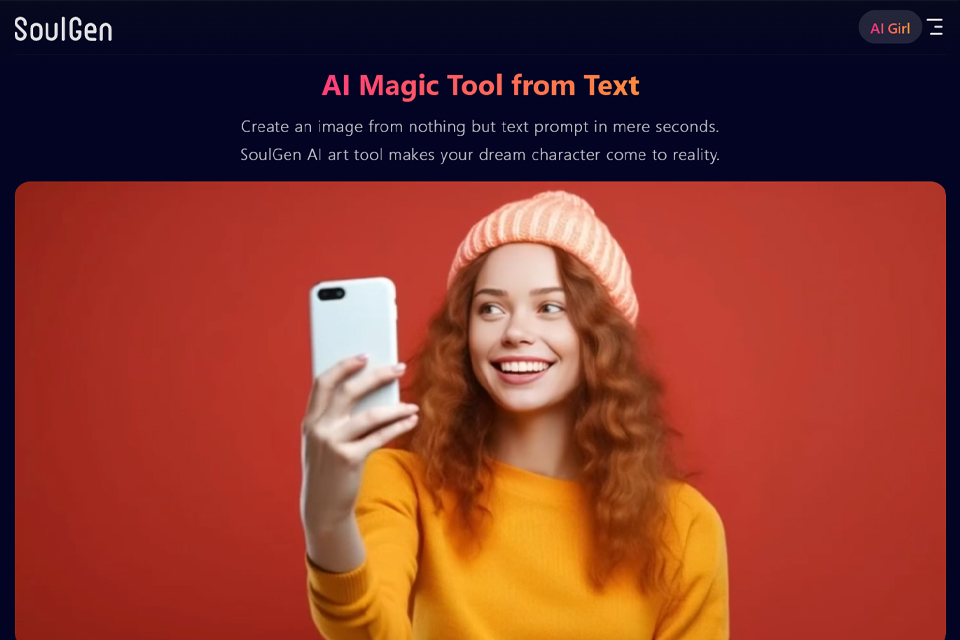 SoulGen 网站预览图