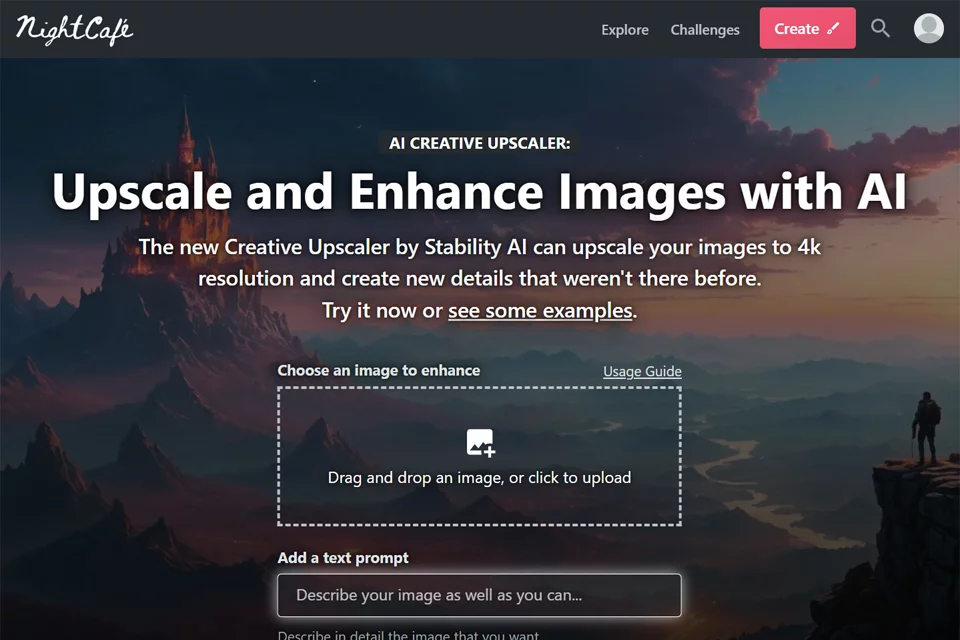 Creative Upscaler 网站预览图