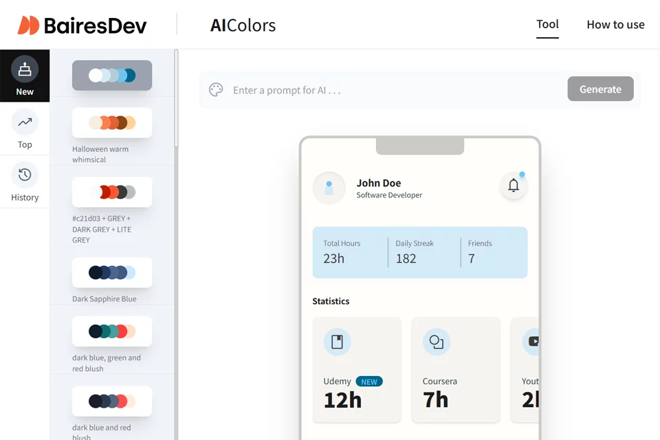 AI Colors 网站预览图