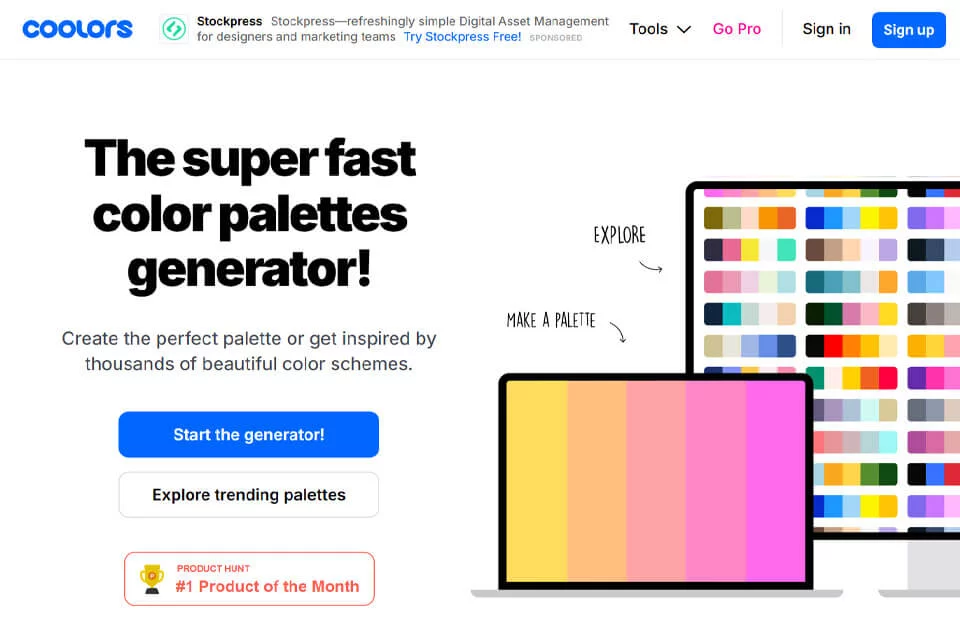 Coolors 网站预览图