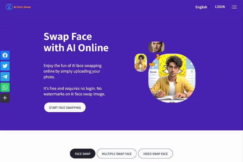 AIFaceSwap 网站预览图