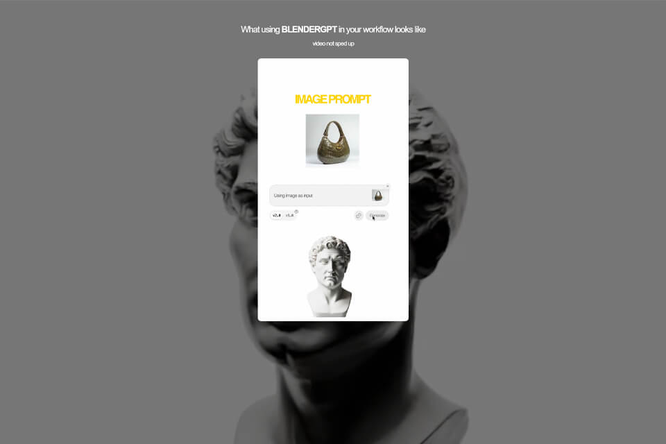 BlenderGPT 网站预览图