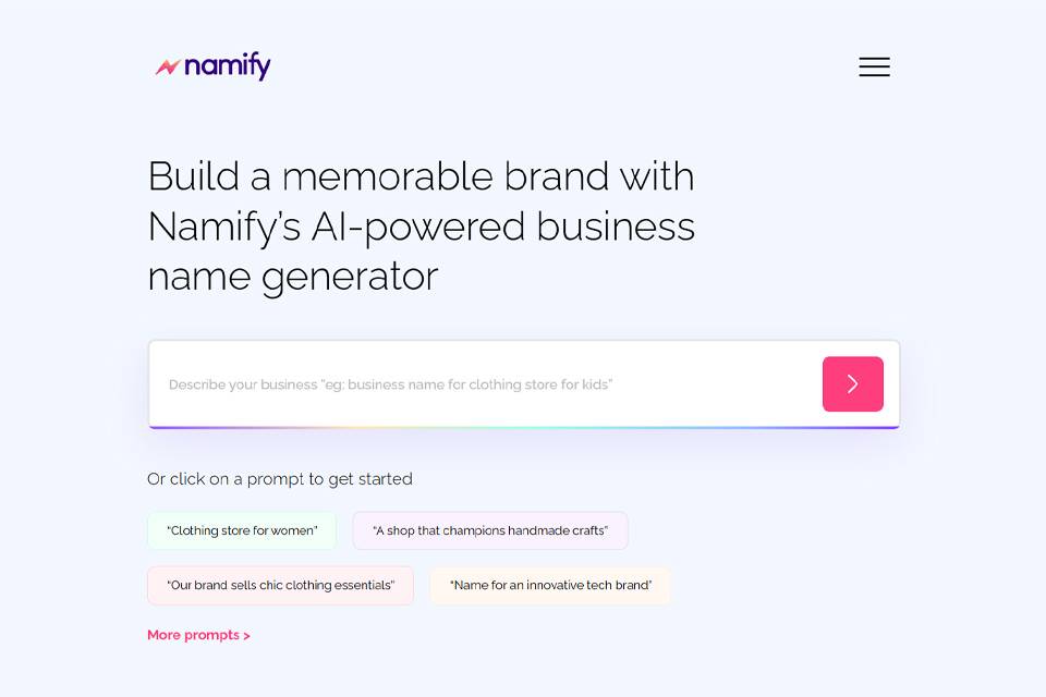 Namify 网站预览图