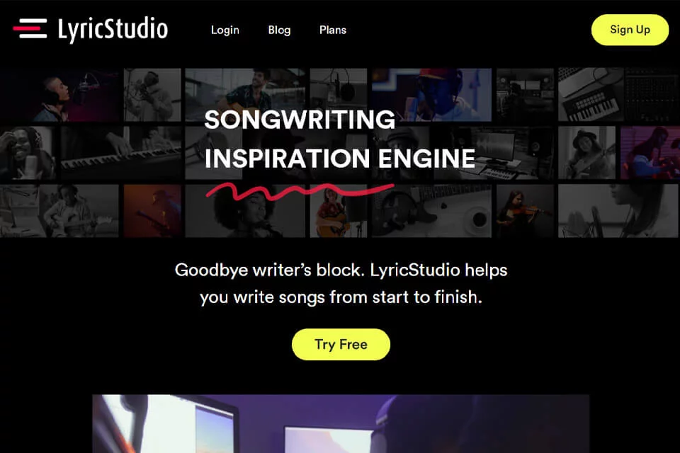 LyricStudio 网站预览图