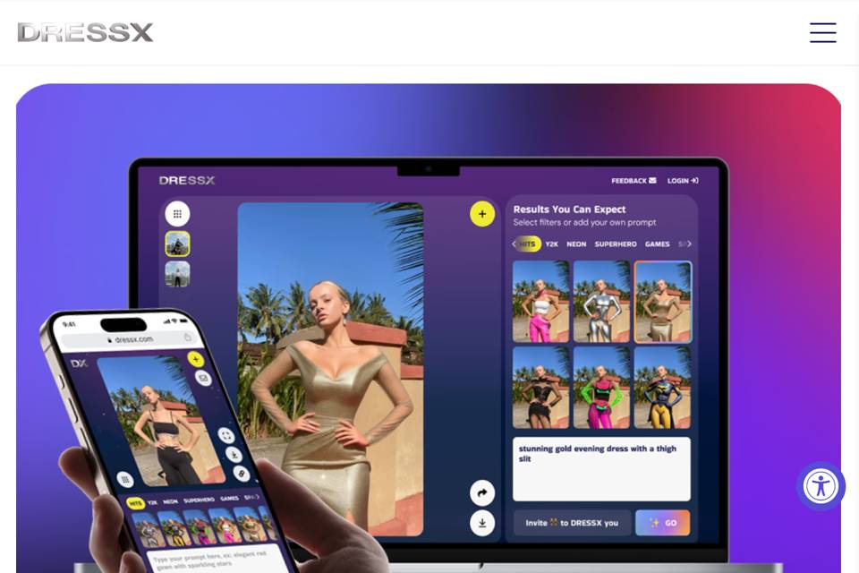 DRESSX.me 网站预览图