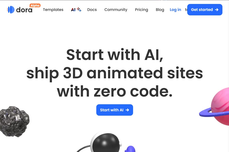 Dora 网站预览图