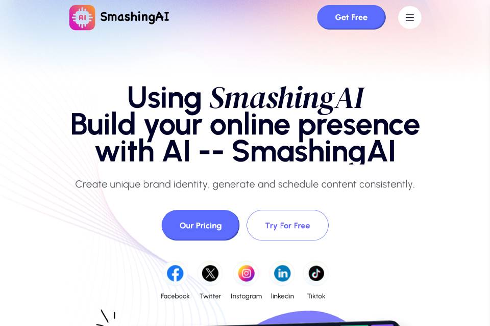 SmashingAI 网站预览图