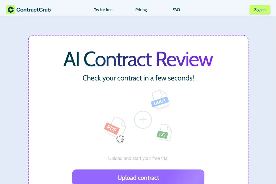 ContractCrab 网站预览图