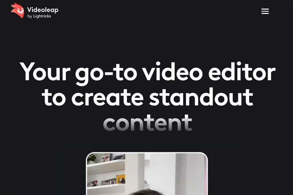 Videoleap 网站预览图