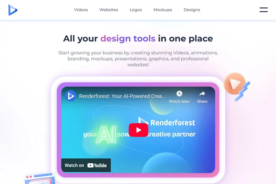 Renderforest 网站预览图