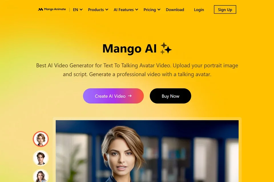 Mango Animate 网站预览图