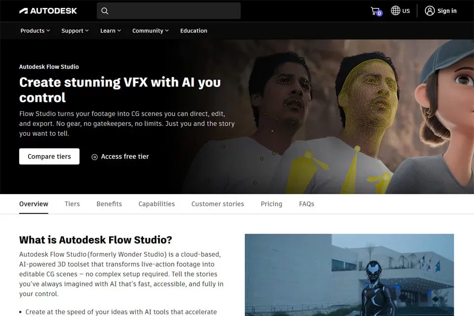AUTODESK 网站预览图