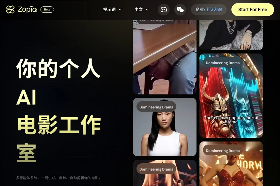 Zopia 网站预览图