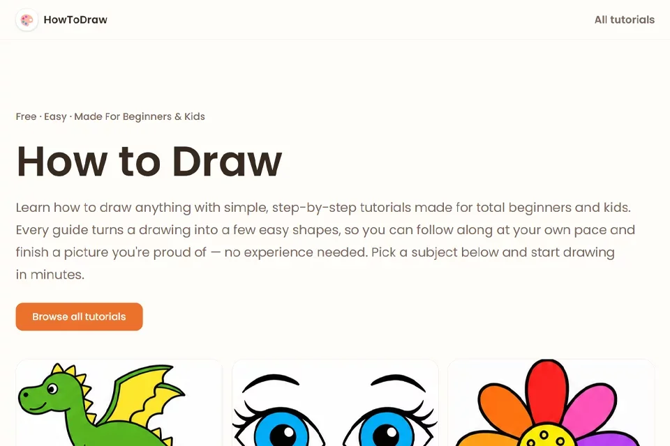 HowToDraw 网站预览图