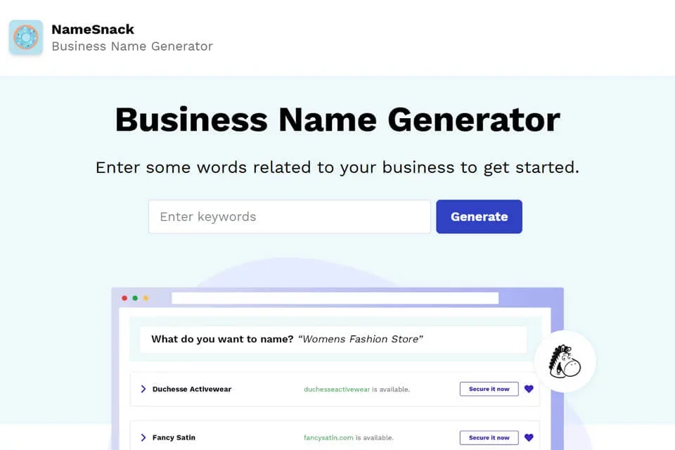 NameSnack 网站预览图