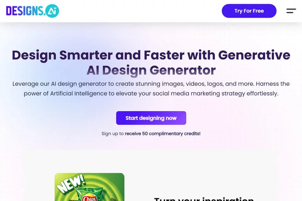 Designs.AI 网站预览图