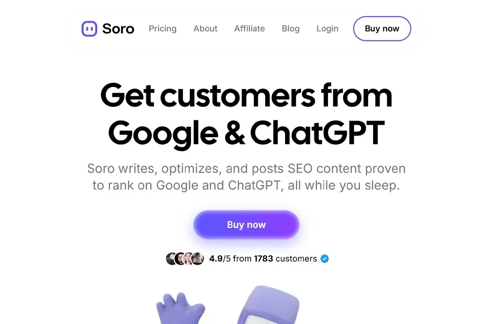 Soro 网站预览图