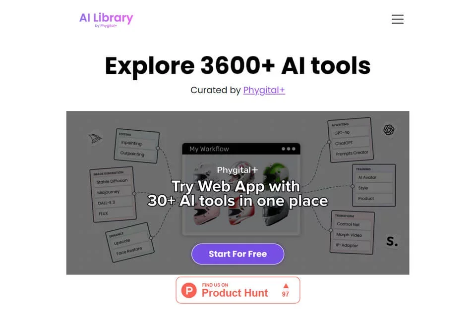 AI Library 网站预览图