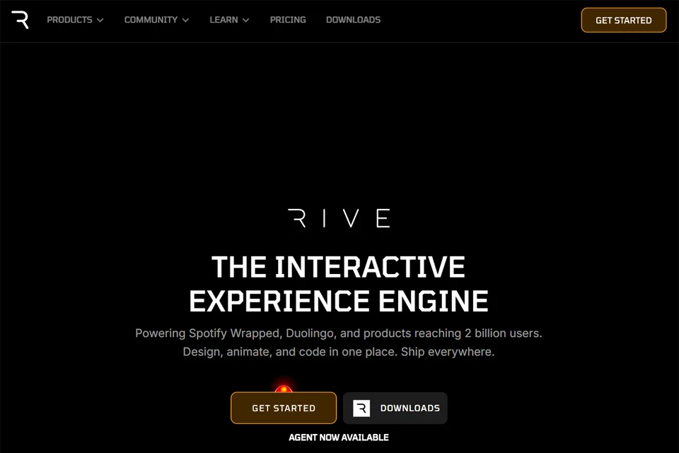 Rive 网站预览图