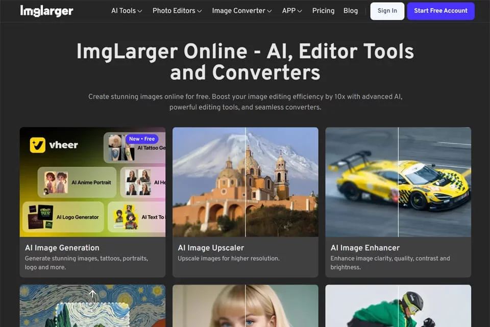 Imglarger 网站预览图
