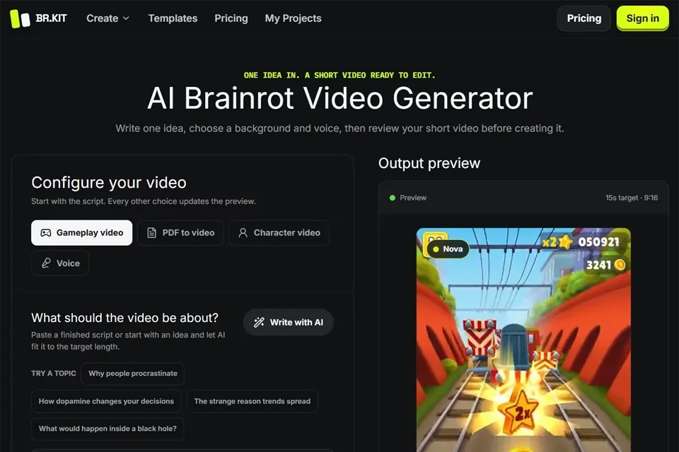 BrainrotKit 网站预览图