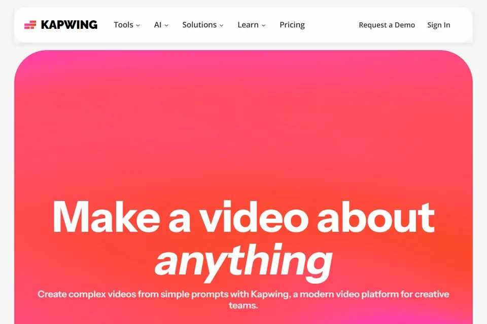 Kapwing 网站预览图