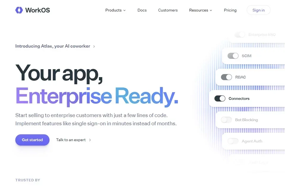 WorkOS 网站预览图
