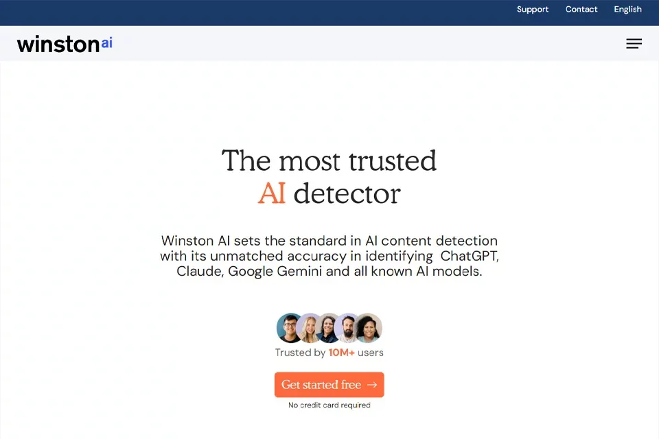 Winston AI 网站预览图