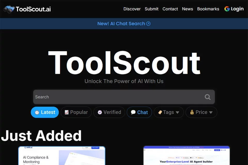 ToolScout 网站预览图