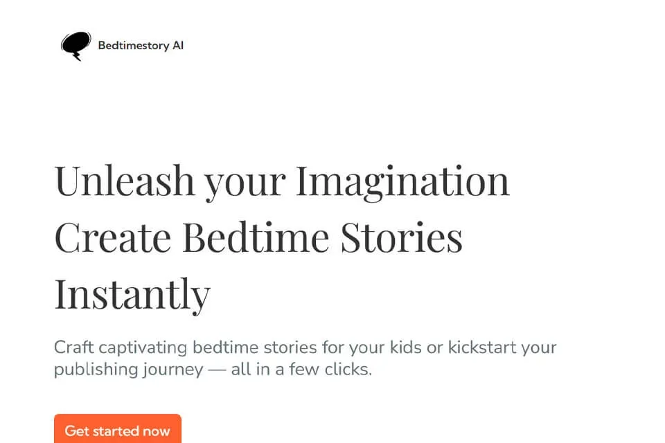 BedtimestoryAI 网站预览图