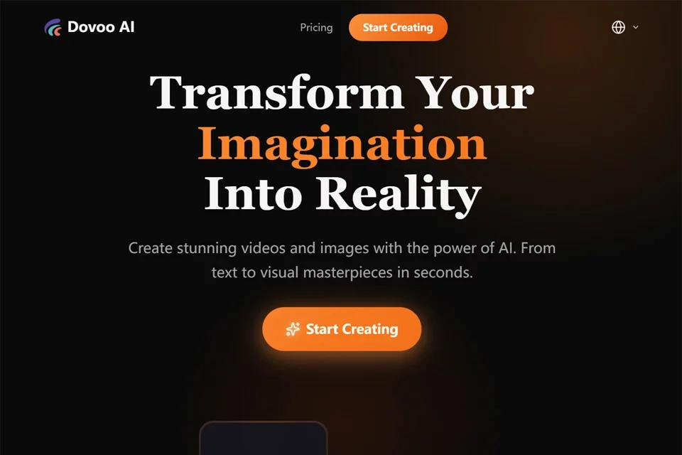 Dovoo AI 网站预览图