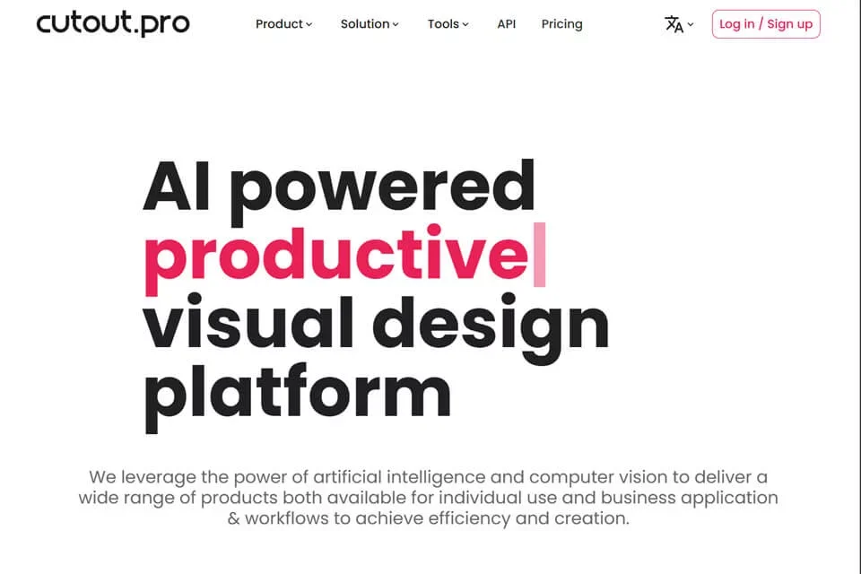 Cutout.Pro 网站预览图