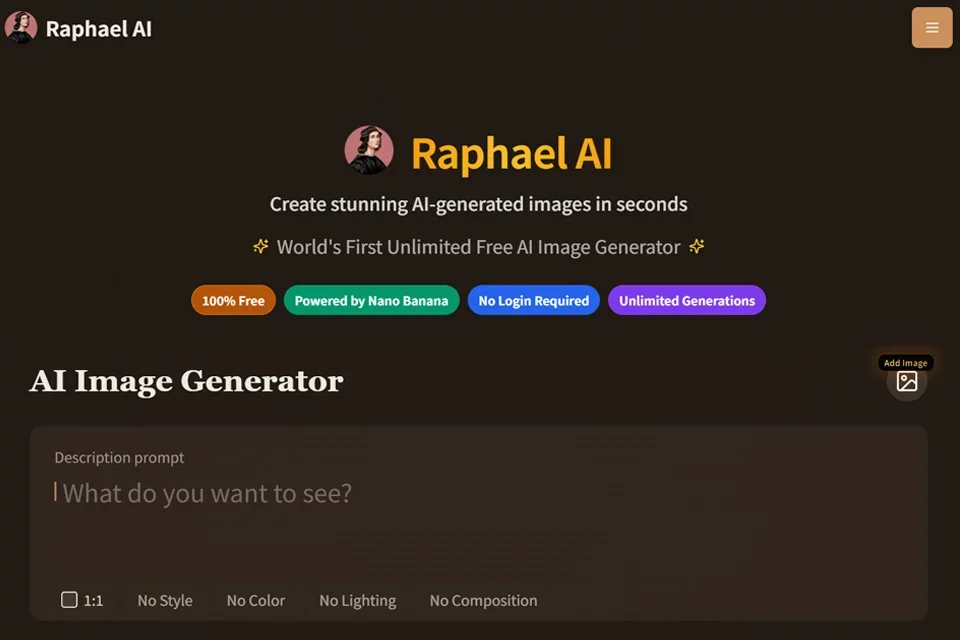 Raphael AI 网站预览图