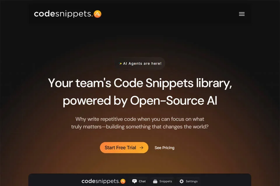 Code Snippets 网站预览图