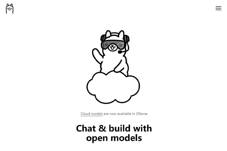 Ollama 网站预览图