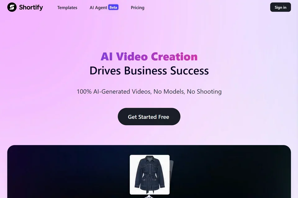 Shortify AI 网站预览图
