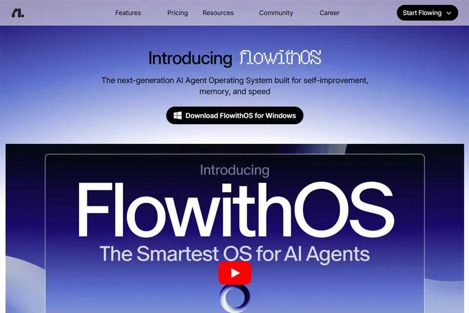 FlowithOS 网站预览图