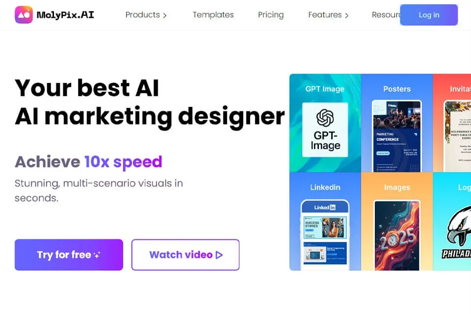 Molypix AI 网站预览图