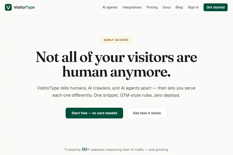 VisitorType 网站预览图