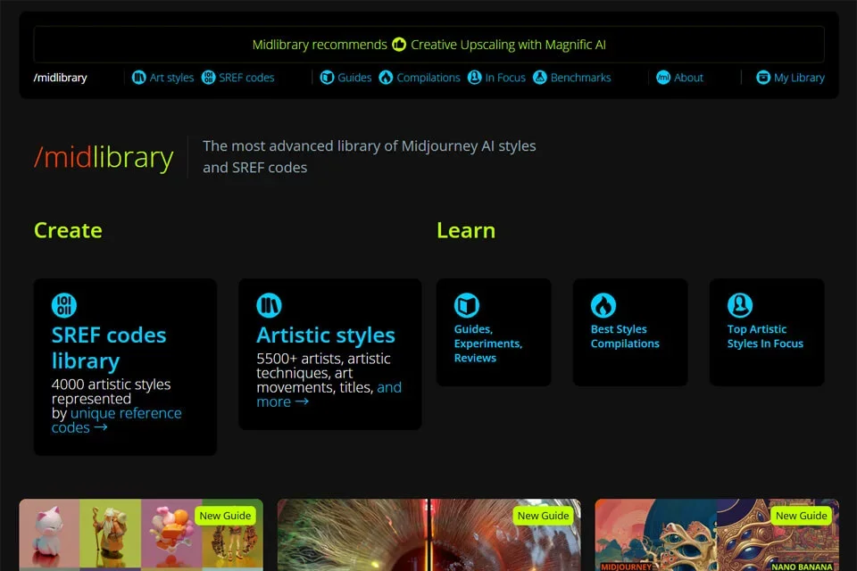Midlibrary 网站预览图