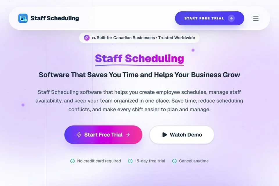 Staff Scheduling 网站预览图