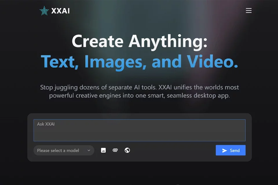 XXAI 网站预览图