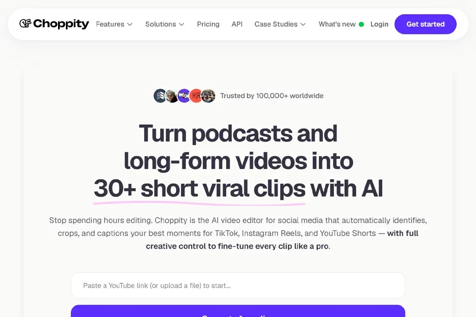 Choppity 网站预览图