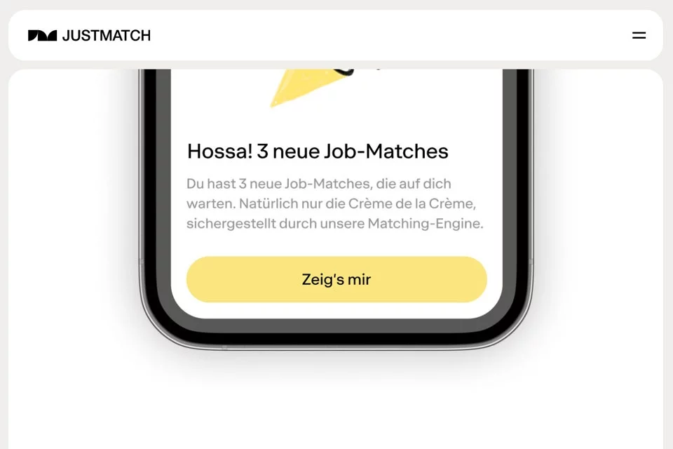 Justmatch 网站预览图